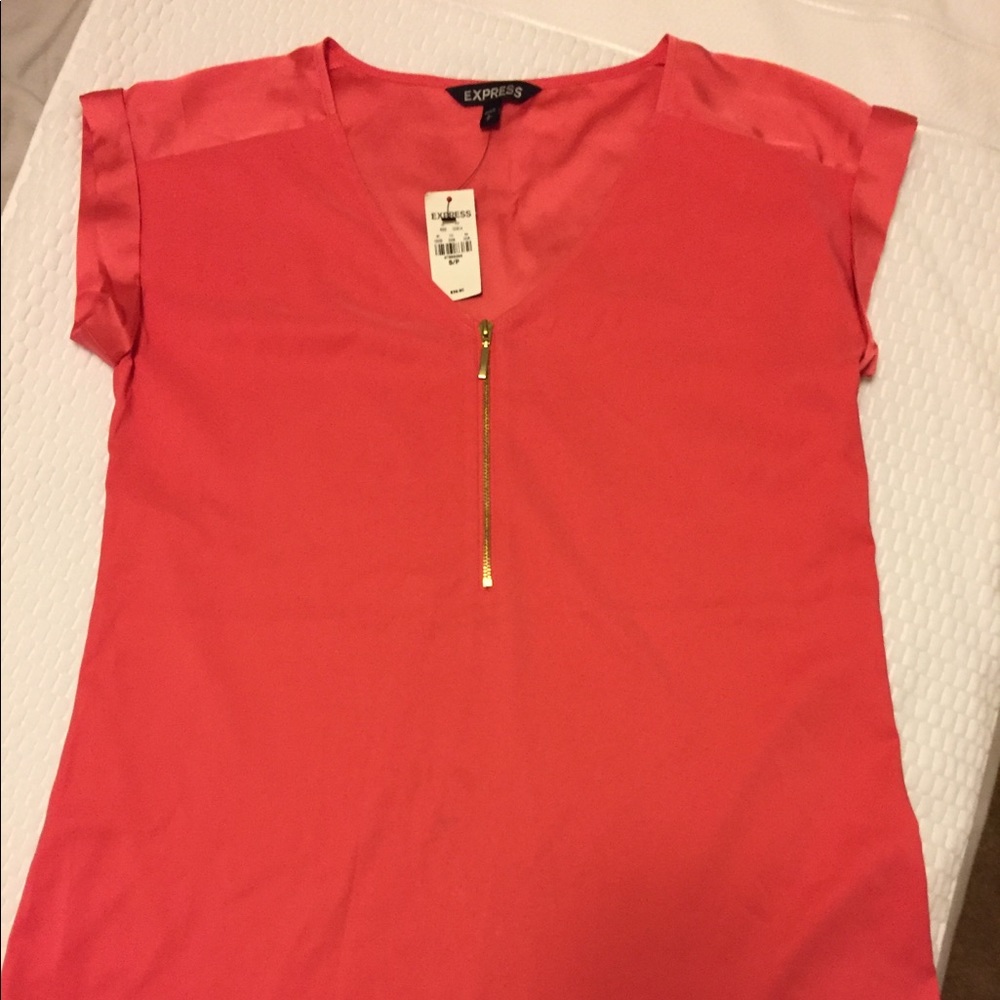 Coral blouse from Express